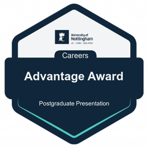 Nottingham Advantage Award Postgraduate Presentation Badge
