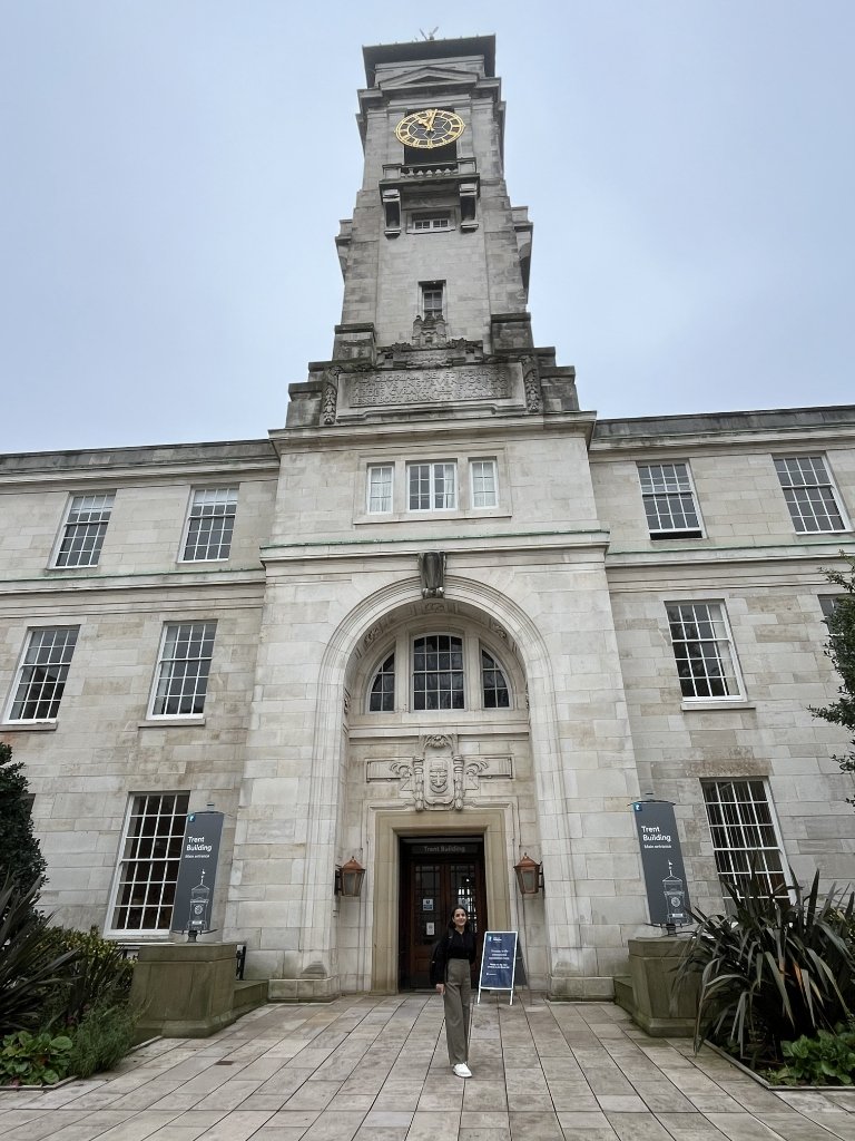 Gauri Goswami standing at University of Nottingham
