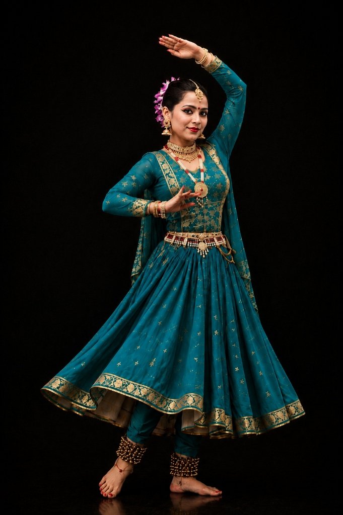 Kathak Recital Teal Pose